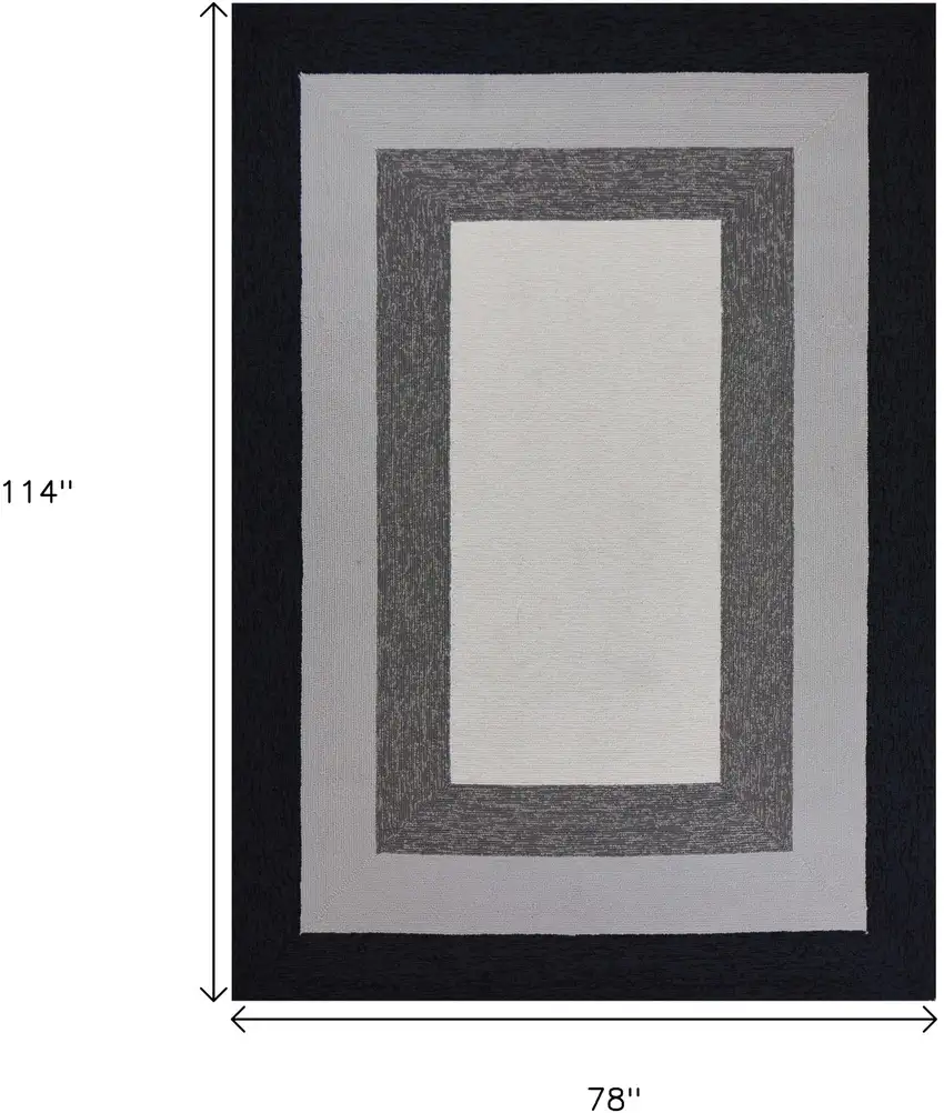 Charcoal Indoor Outdoor Area Rug Photo 8