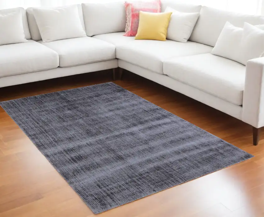 Charcoal Hand Loomed Area Rug Photo 1