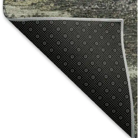 Charcoal Ivory And Copper Abstract Washable Area Rug With UV Protection Photo 6