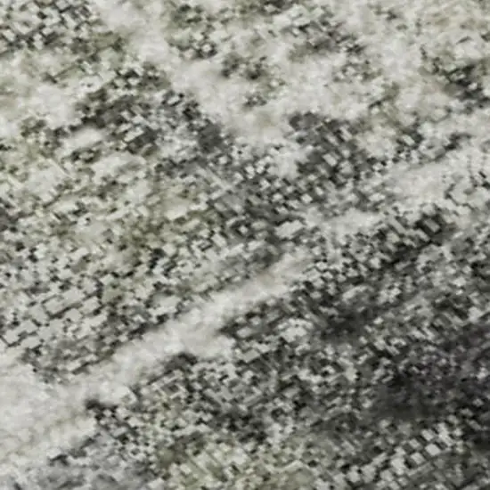 Charcoal Ivory And Gold Abstract Washable Area Rug With UV Protection Photo 4