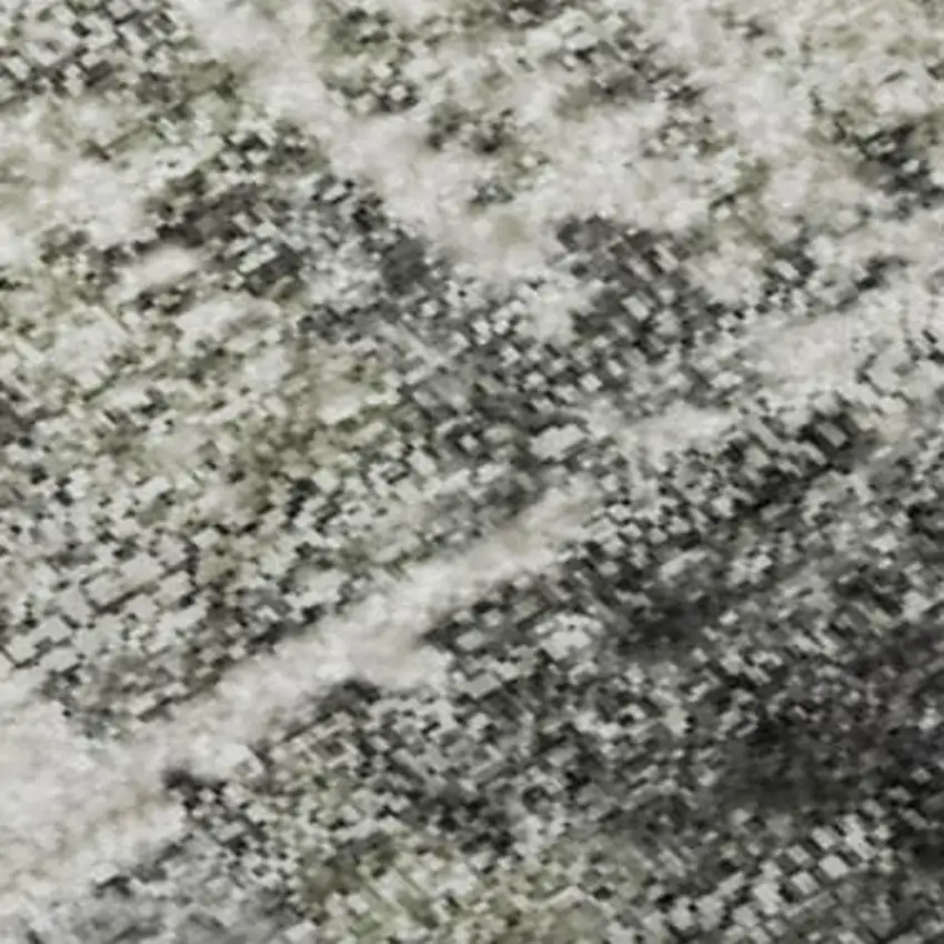 Charcoal Ivory And Gold Abstract Washable Area Rug With UV Protection Photo 6