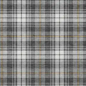 Photo of Charcoal Ivory And Gold Plaid Washable Indoor Outdoor Area Rug