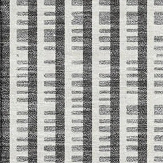 Charcoal Ivory And Gray Geometric Washable Area Rug With UV Protection Photo 2