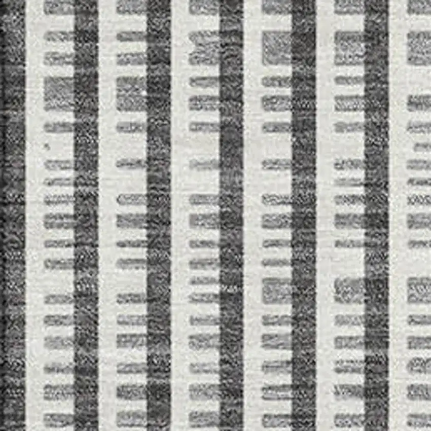 Charcoal Ivory And Gray Geometric Washable Area Rug With UV Protection Photo 2