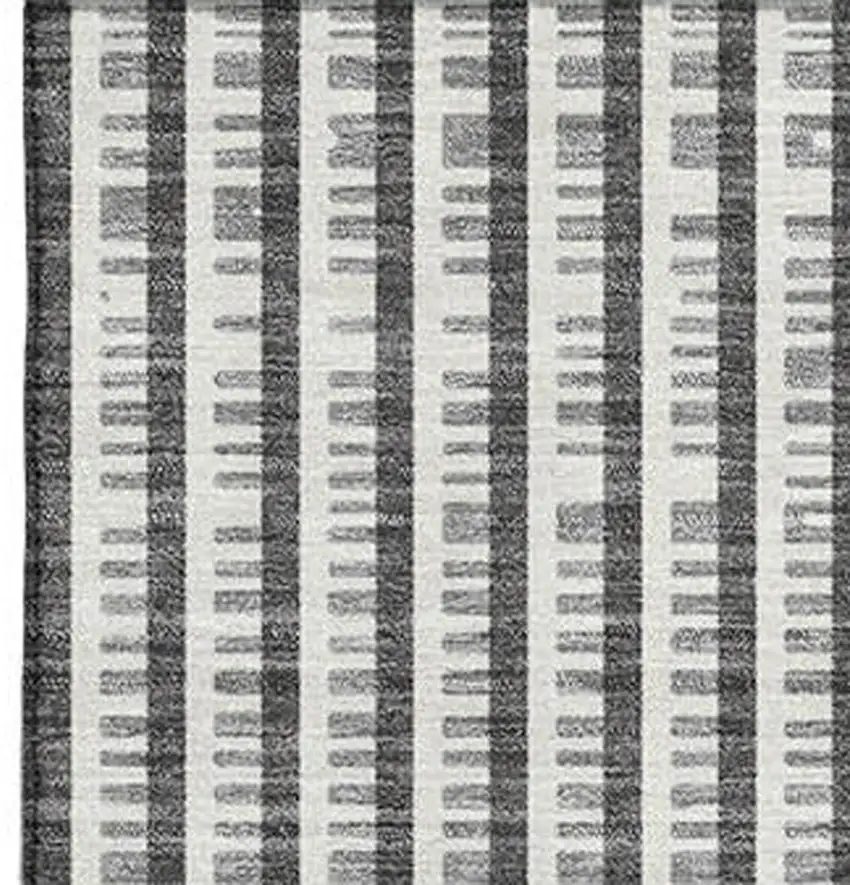 Charcoal Ivory And Gray Geometric Washable Area Rug With UV Protection Photo 2