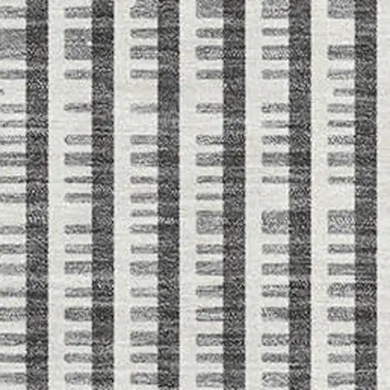 Charcoal Ivory And Gray Geometric Washable Area Rug With UV Protection Photo 2
