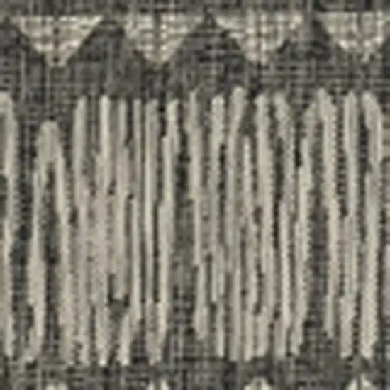 8'X11' Charcoal Machine Woven Uv Treated Tribal Indoor Outdoor Area Rug Photo 4