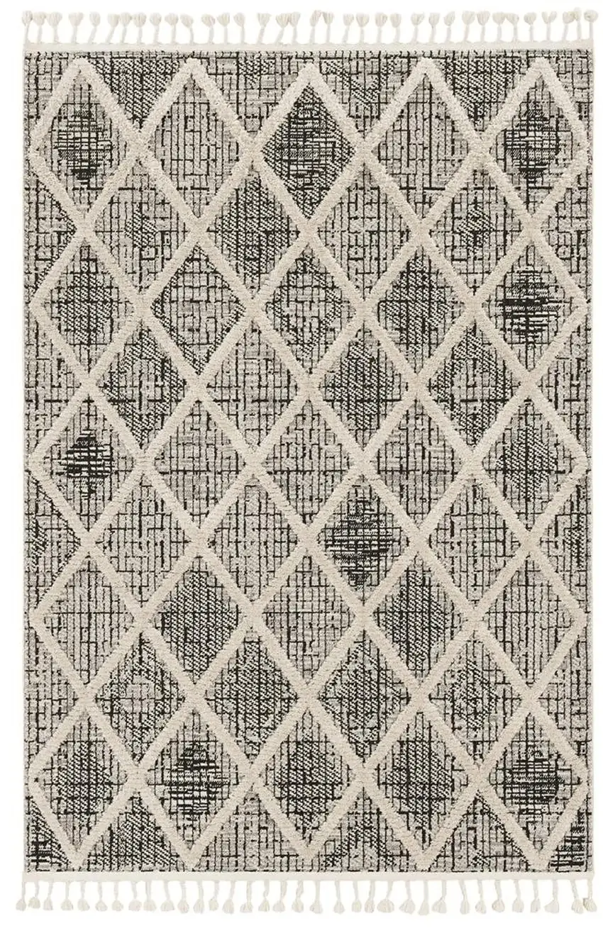94 X 130 Charcoal Polyester Rug Photo 2