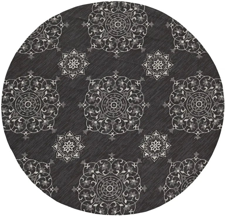 Charcoal Polypropylene Rug Photo 3