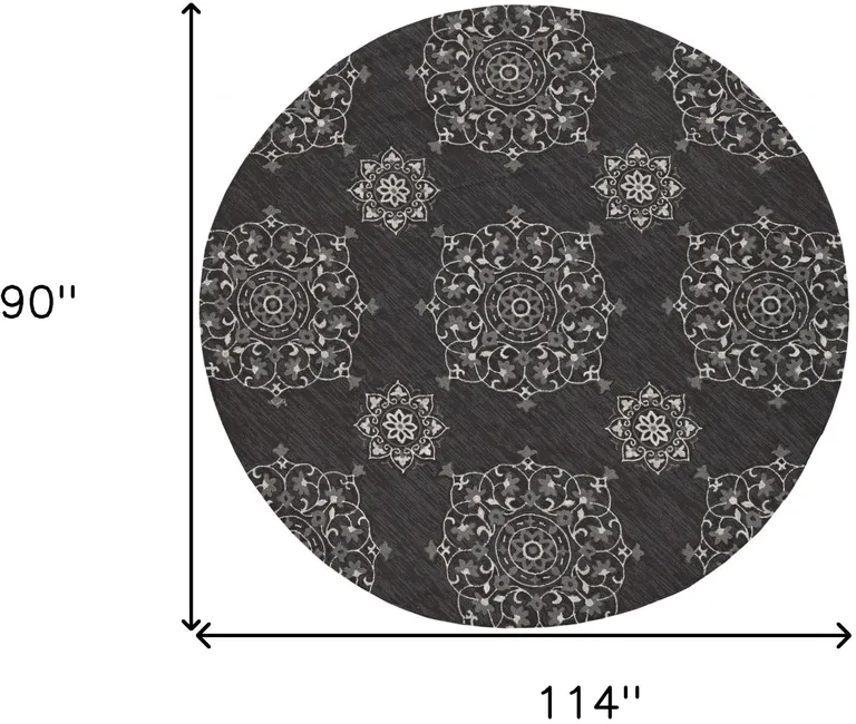 Charcoal Polypropylene Rug Photo 4