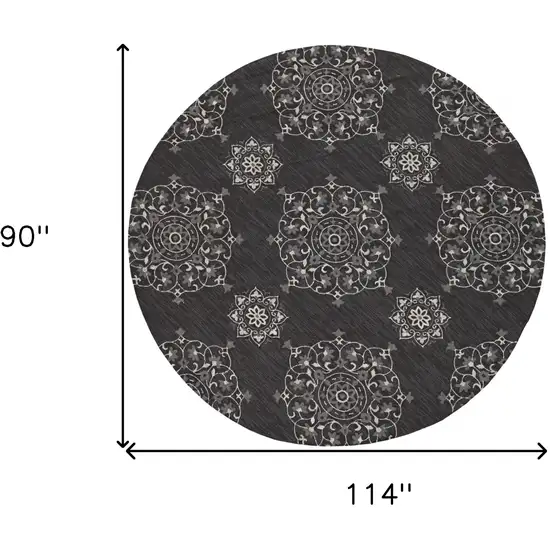 Charcoal Polypropylene Rug Photo 4