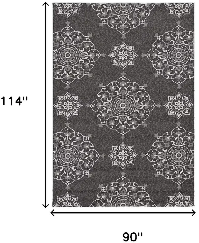 Charcoal Polypropylene Rug Photo 3