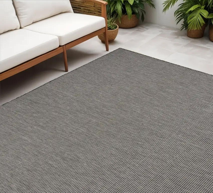 Charcoal Indoor Outdoor Area Rug Photo 1