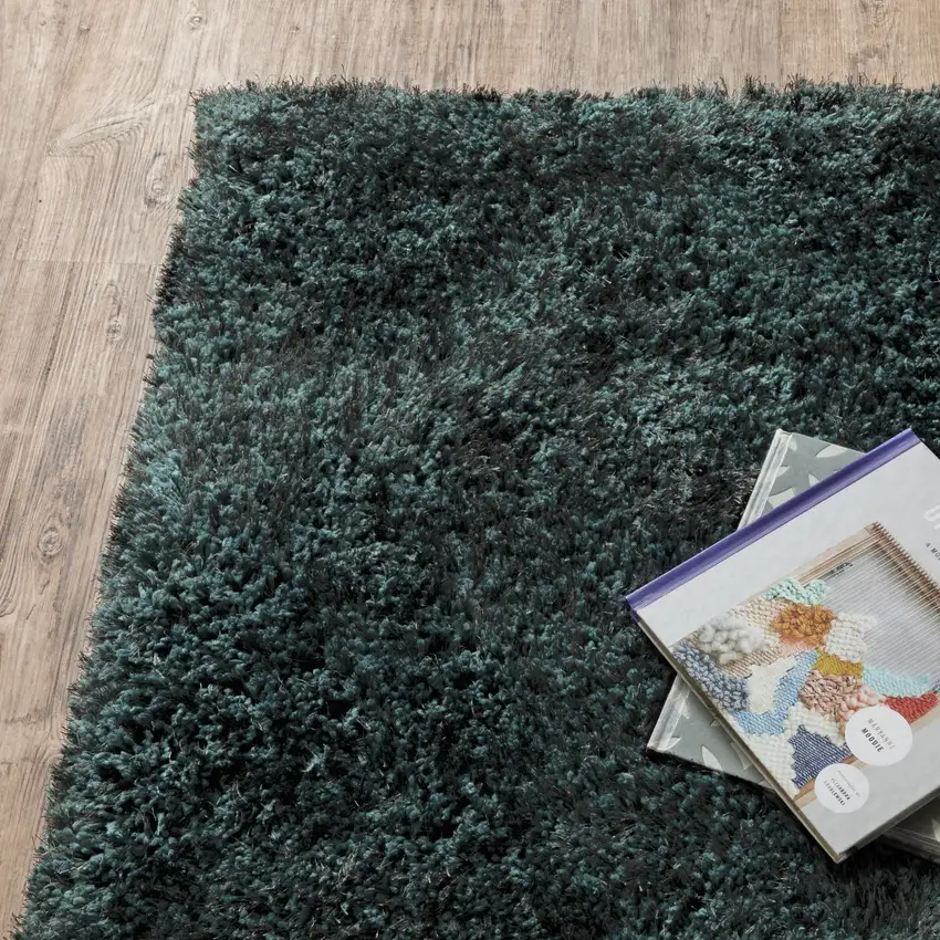 Charcoal Shag Hand Tufted Area Rug Photo 5