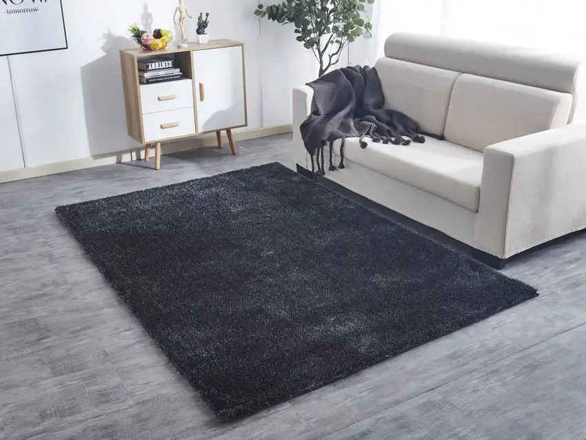 Charcoal Shag Hand Tufted Area Rug Photo 5