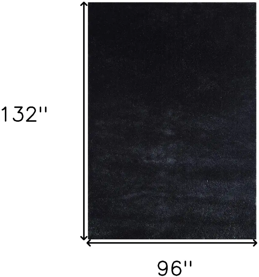 Charcoal Shag Hand Tufted Area Rug Photo 3