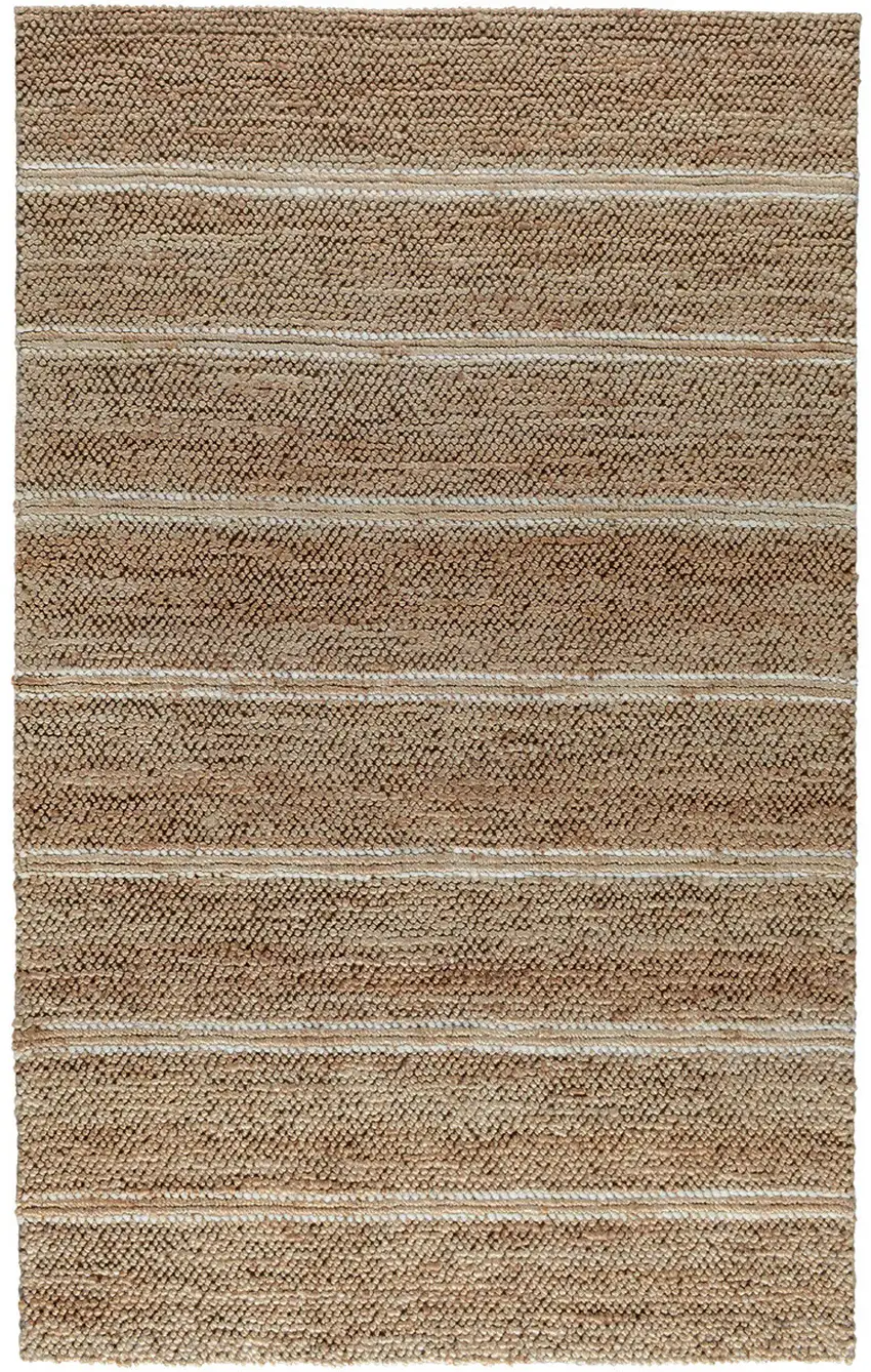 Charcoal Striped Hand Woven Area Rug Photo 1