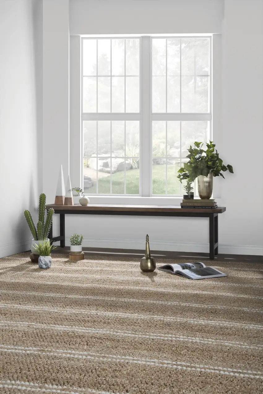 Charcoal Striped Hand Woven Area Rug Photo 5