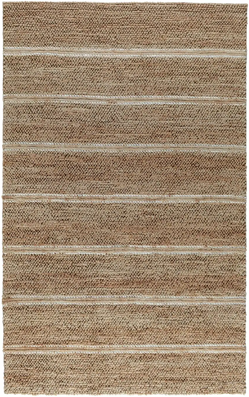 Charcoal Striped Hand Woven Area Rug Photo 1