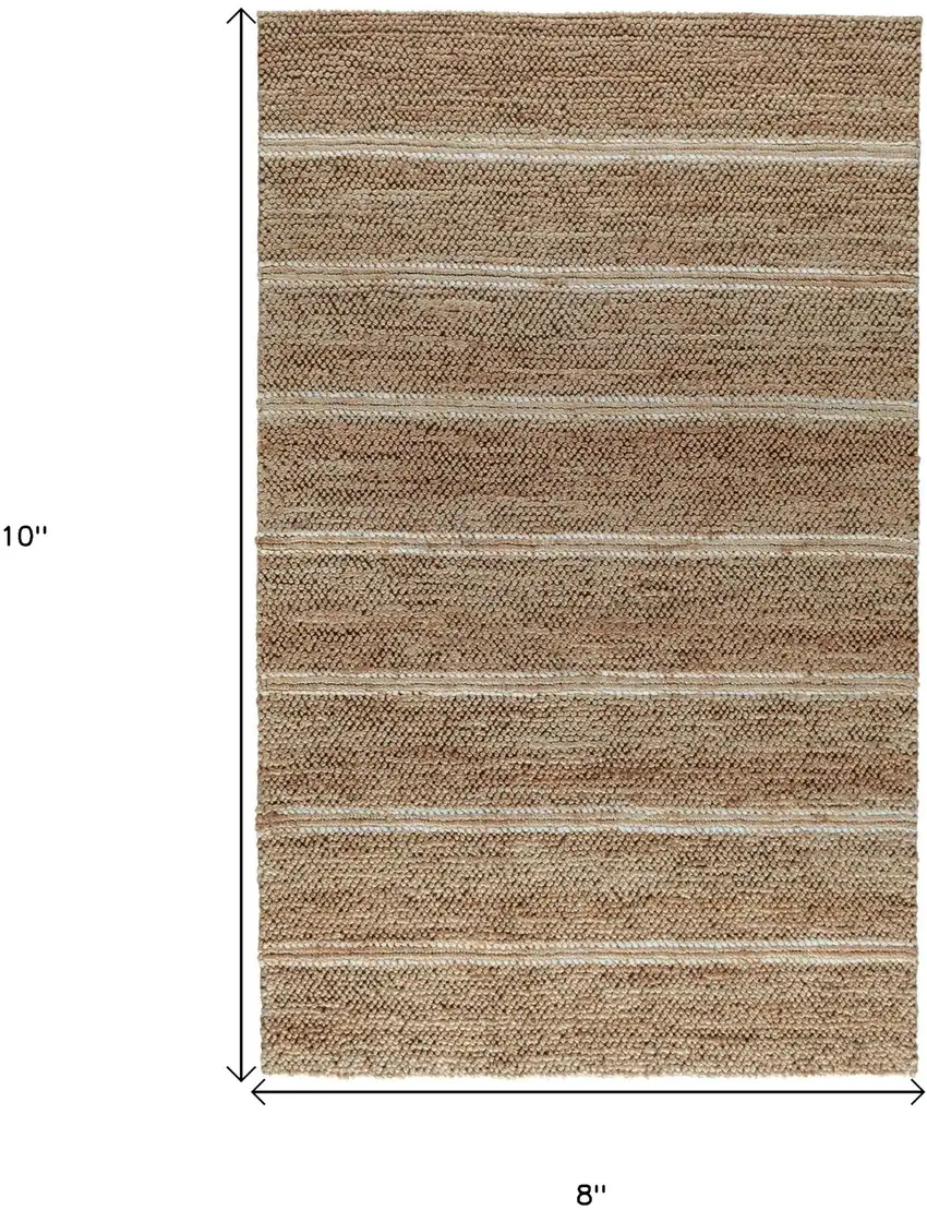 Charcoal Striped Hand Woven Area Rug Photo 7