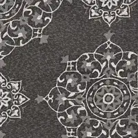 Photo of Charcoal Vintage Floral Area Rug
