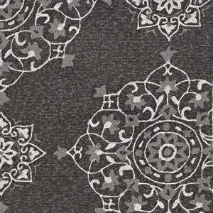 Photo of Charcoal Vintage Floral Area Rug