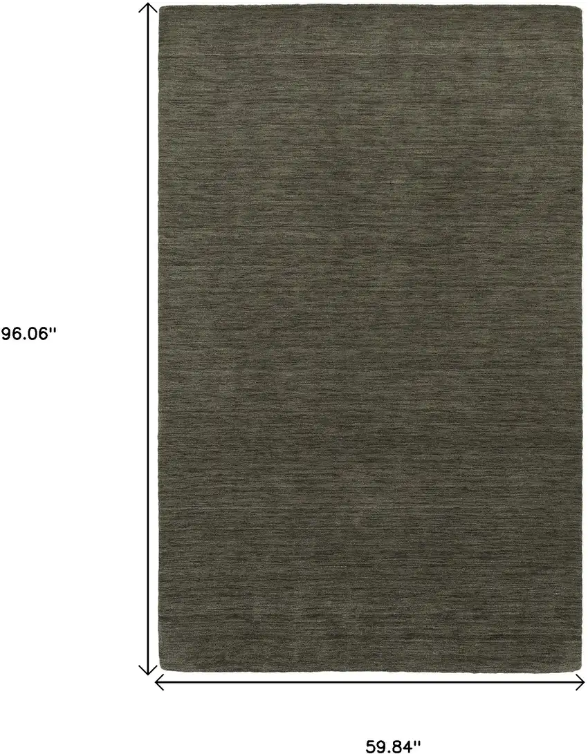 Charcoal Wool Hand Tufted Area Rug Photo 3