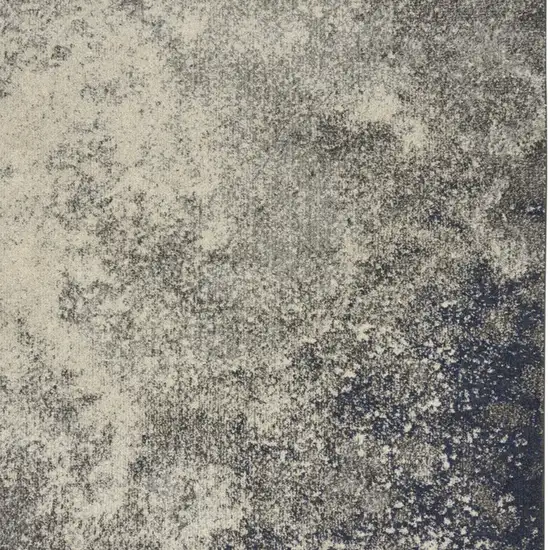 Gray And Ivory Abstract Area Rug Photo 3