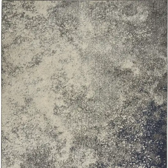 Gray And Ivory Abstract Area Rug Photo 4