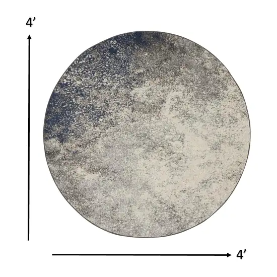 Charcoal and Ivory Abstract Area Rug Photo 5