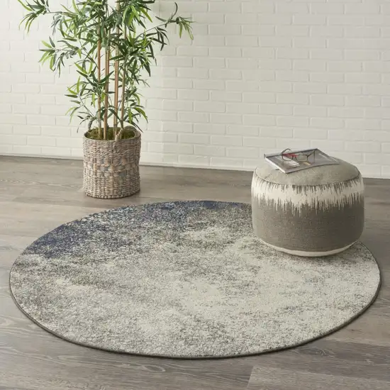 Charcoal and Ivory Abstract Area Rug Photo 7