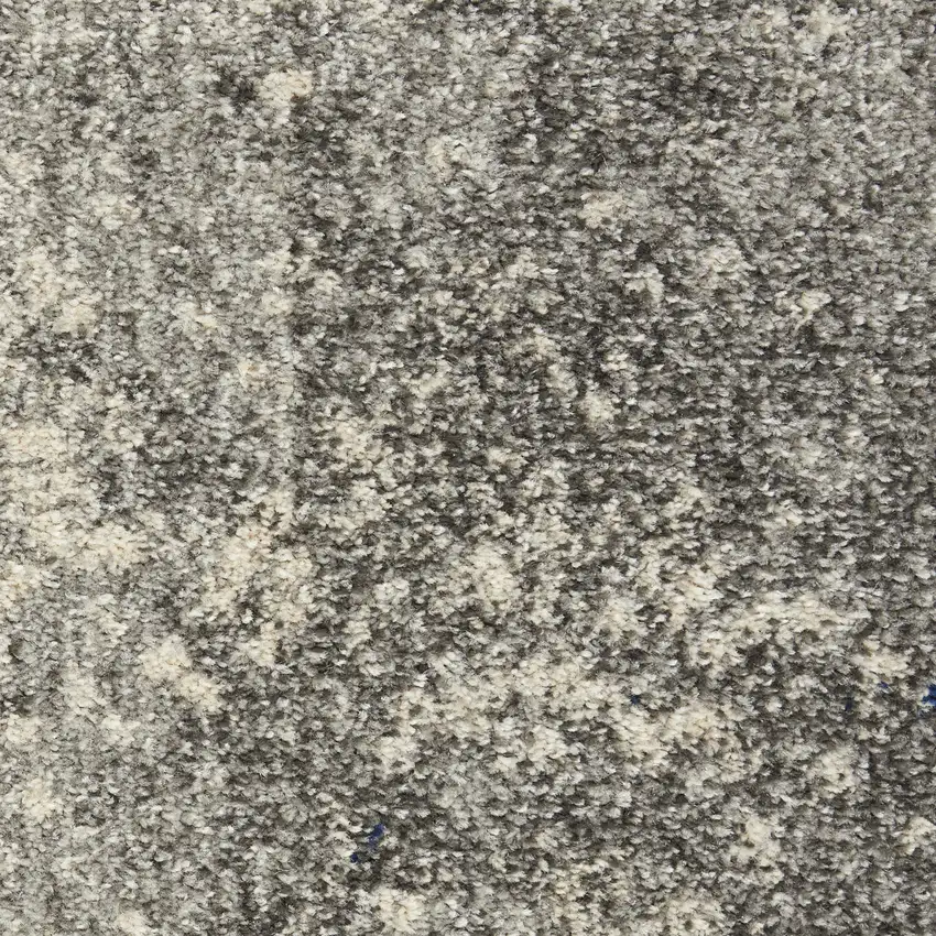 Gray And Ivory Abstract Area Rug Photo 3