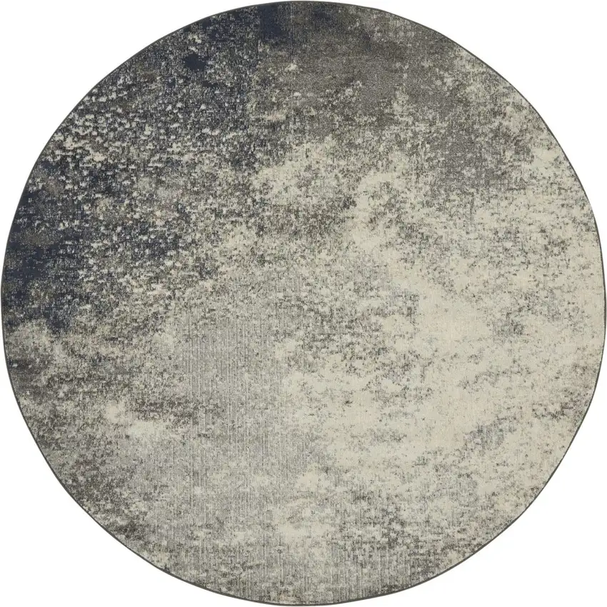 Charcoal and Ivory Abstract Area Rug Photo 9