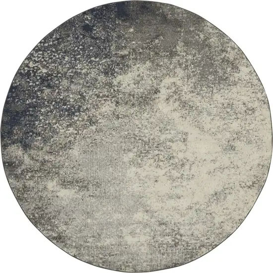 Charcoal and Ivory Abstract Area Rug Photo 9