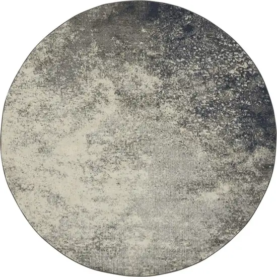 Charcoal and Ivory Abstract Area Rug Photo 1