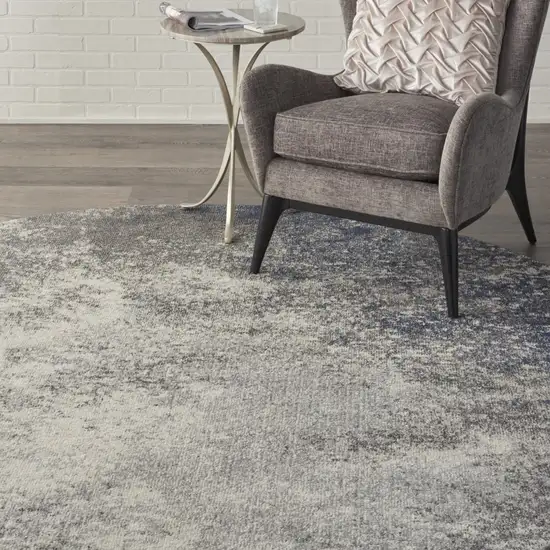 Charcoal and Ivory Abstract Area Rug Photo 6