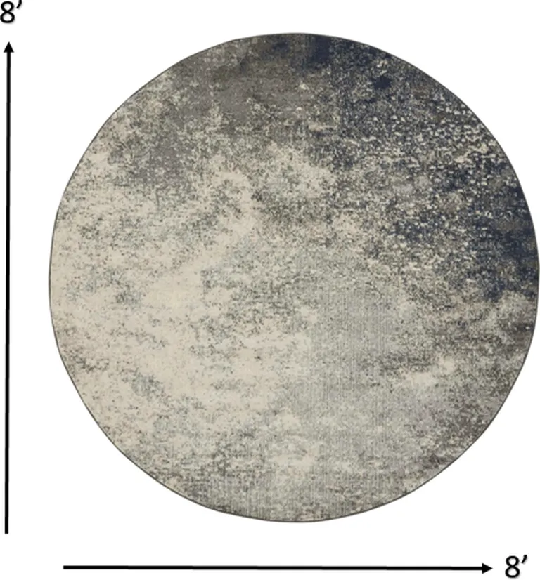 Charcoal and Ivory Abstract Area Rug Photo 4