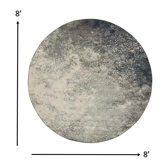 Charcoal and Ivory Abstract Area Rug Photo 4
