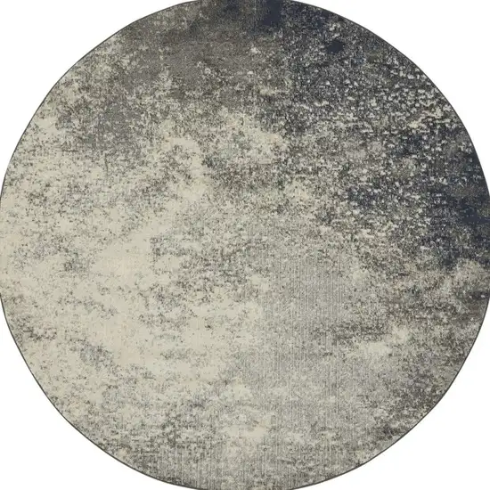 Charcoal and Ivory Abstract Area Rug Photo 8