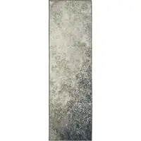 Photo of Charcoal and Ivory Abstract Runner Rug