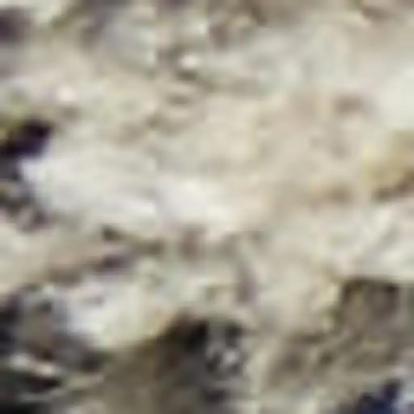 8' Gray And Ivory Abstract Runner Rug Photo 1