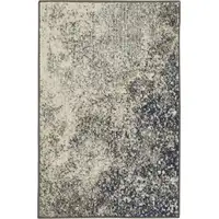 Photo of Charcoal and Ivory Abstract Scatter Rug