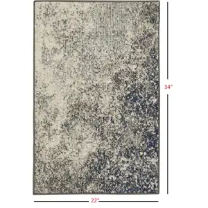 Photo of Charcoal and Ivory Abstract Scatter Rug