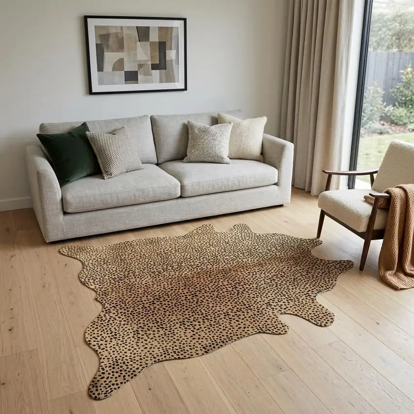 Brown And Black Cowhide Area Rug Photo 1
