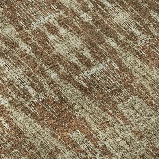 Chili Red And Beige Moroccan Washable Area Rug With UV Protection Photo 8