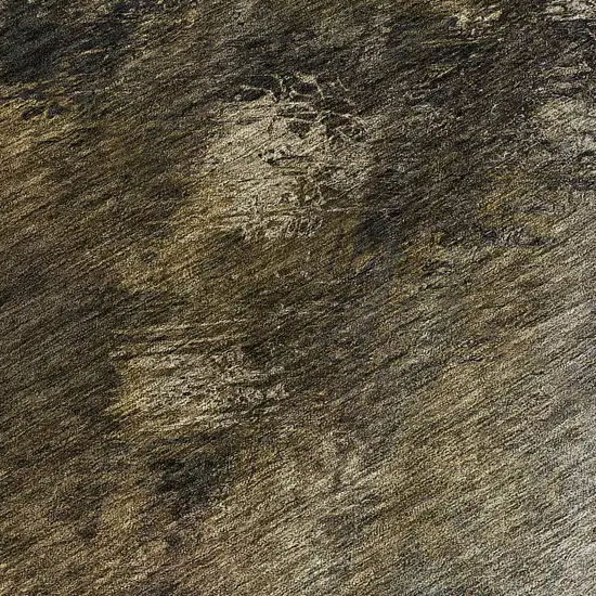 Chocolate And Beige Abstract Washable Indoor Outdoor Area Rug Photo 7