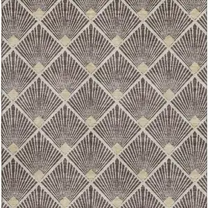 Photo of Chocolate And Beige Abstract Geometric Washable Area Rug With UV Protection