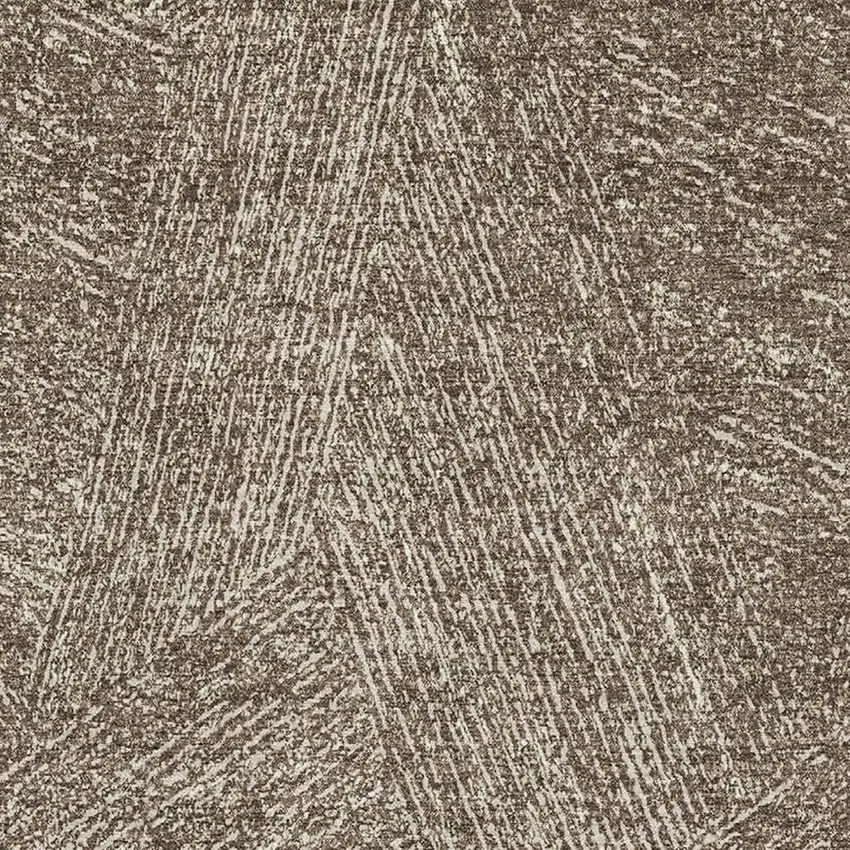 Chocolate And Beige Abstract Washable Area Rug With UV Protection Photo 3