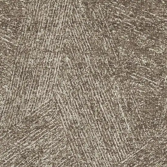 Chocolate And Beige Abstract Washable Area Rug With UV Protection Photo 3