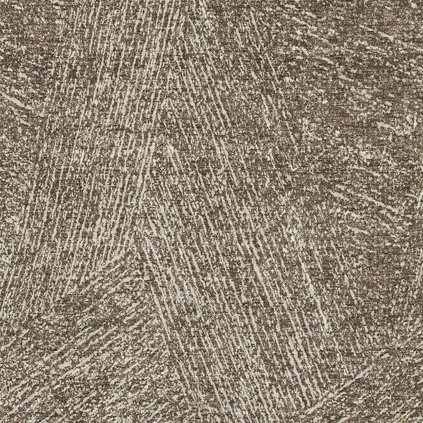 Chocolate And Beige Abstract Washable Area Rug With UV Protection Photo 3
